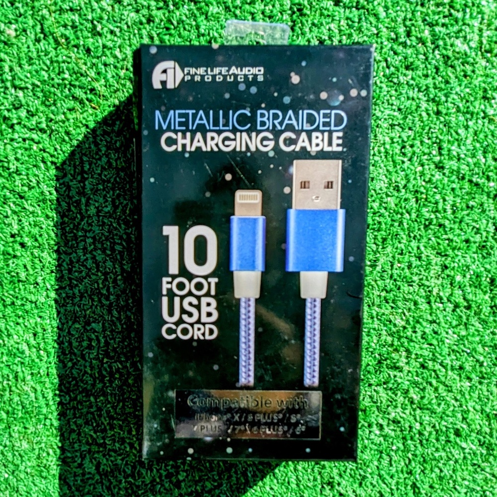Fine Life 10 foot 8 Pin to USB-A Charge & Sync Cables for iPhone/iPad NIB